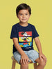 Nautinati Boys' 100% Cotton Crew Neck Disney Mickey Mouse Placement Print T-shirt