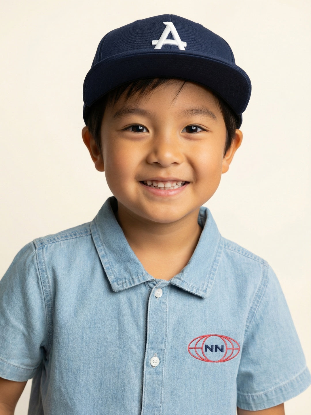 Nautinati Boys' 100% Cotton Racing Front & Back Placement Print Denim Shirt