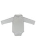 Nautinati Grey Mickey Mouse Graphic Bodysuit With A Blue Bow For Infant Boys