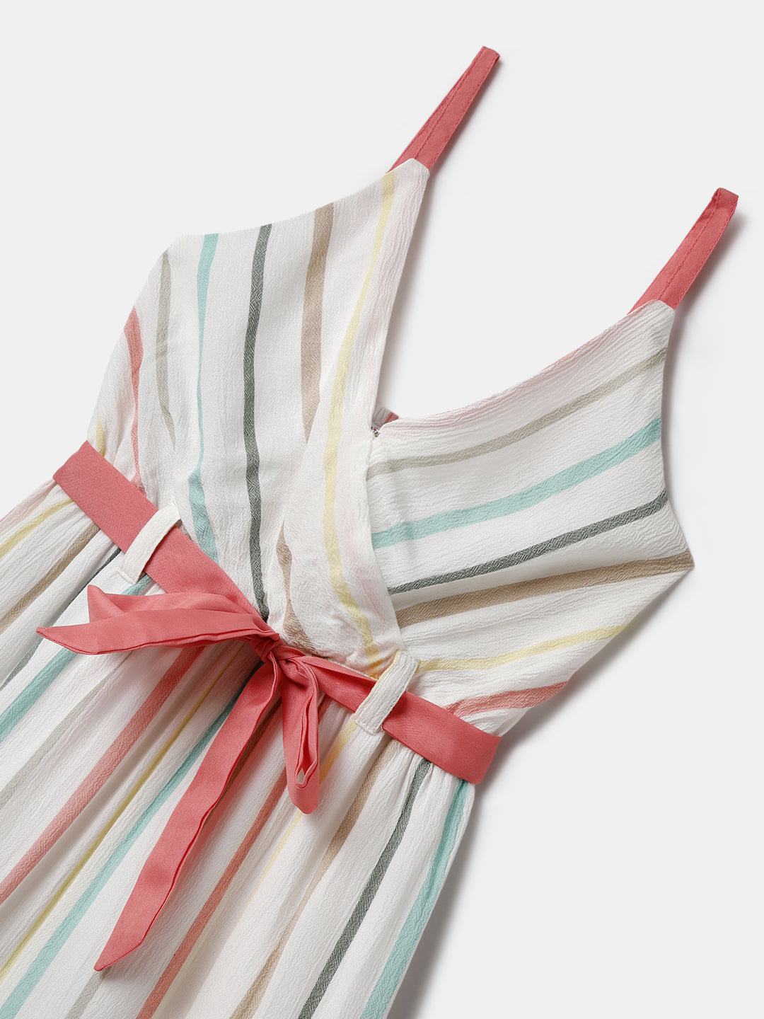 Nautinati Multicolour Strpied Jumpsuit for Girls