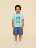 Nautinati Boys' 100% Cotton Pack of 2 Gaming Print Crew Neck T-shirts