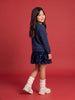 Nautinati Girls Disney Christmas Minnie Mouse Oversized Sequinned Sweatshirt Dress