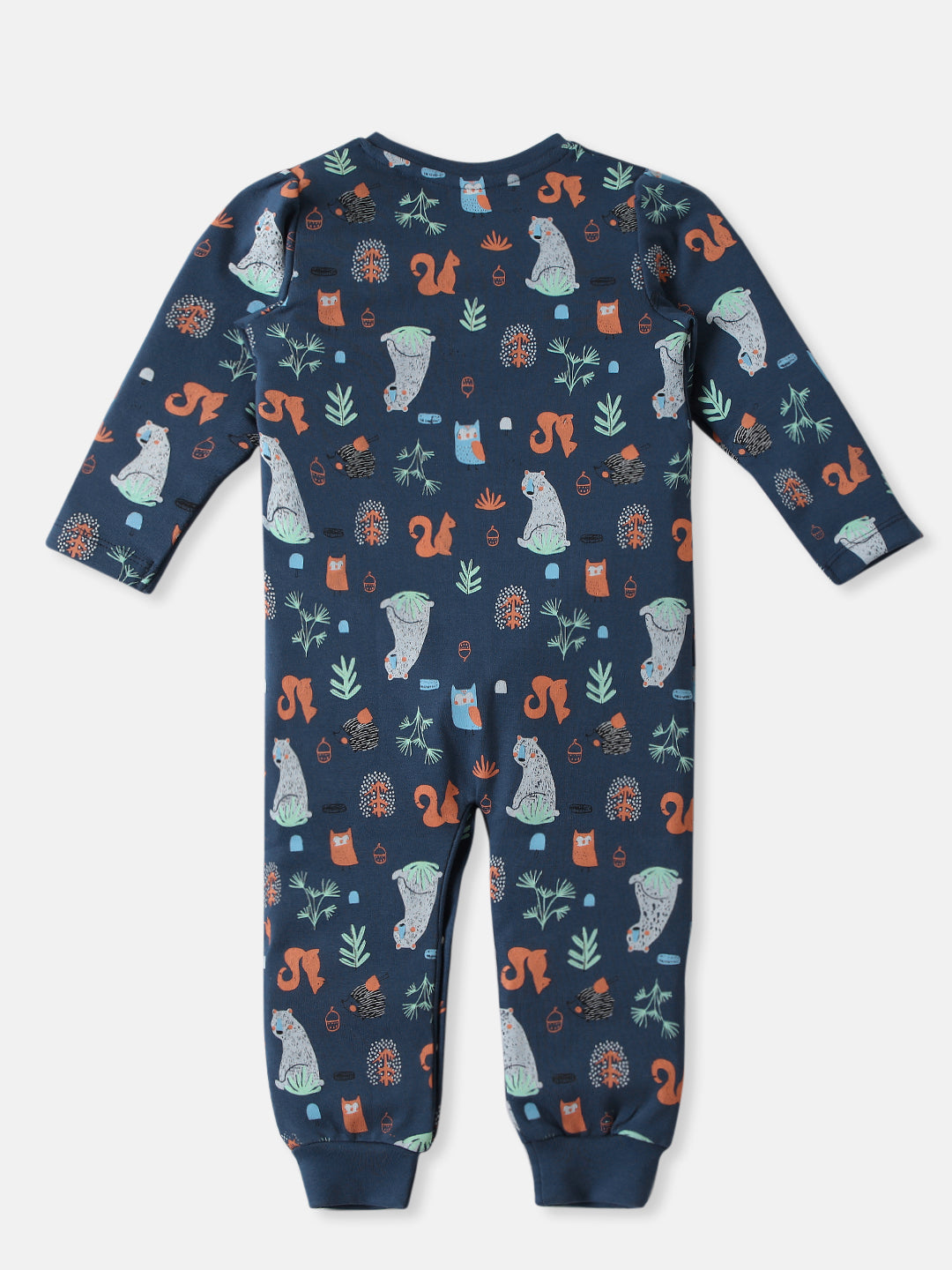 Nautinati Infants Interlock Cotton Forest Print Pack of 2 Sleepsuit