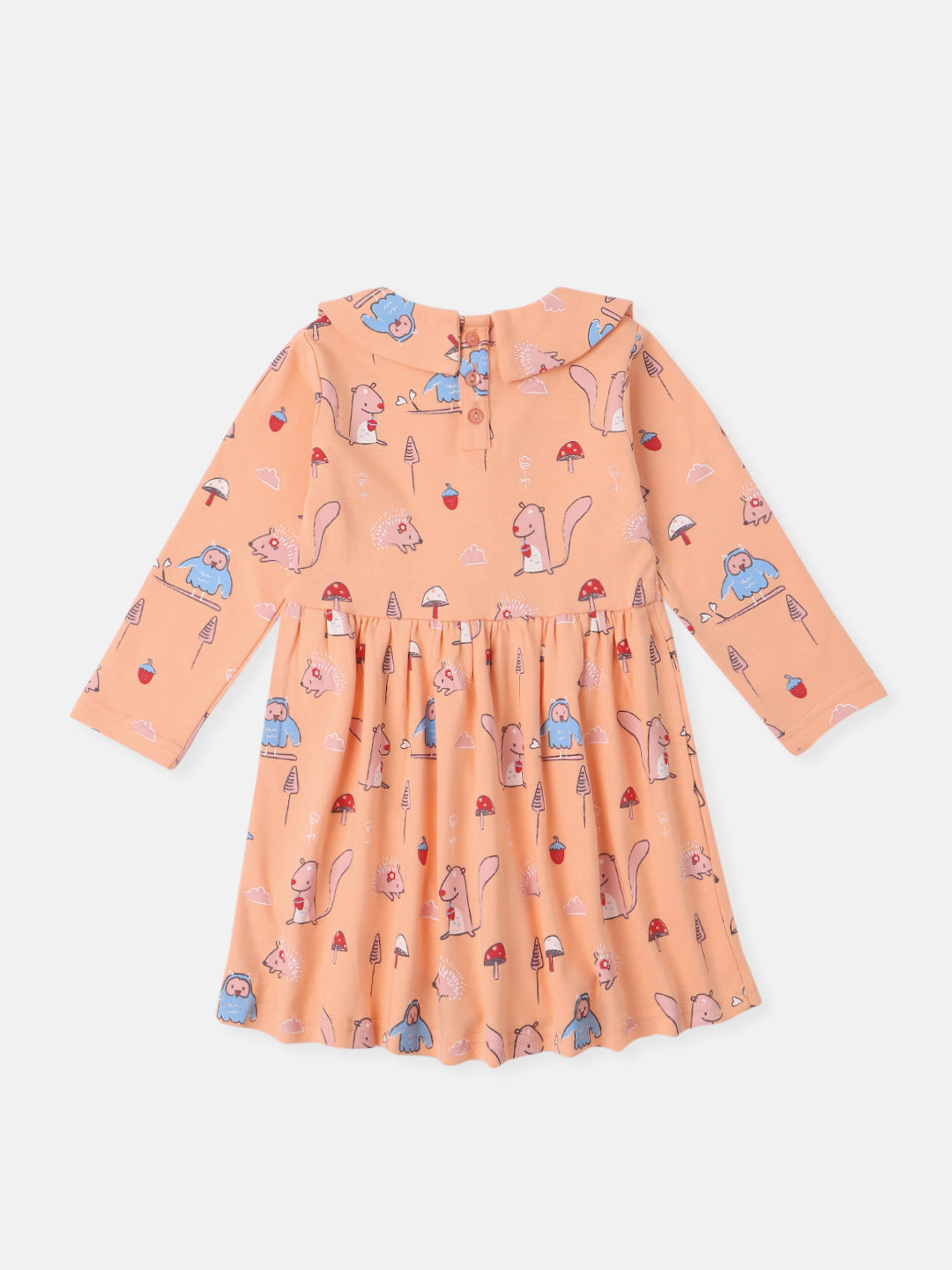 Nautinati Infantsâ€™ Cotton All Over Graphic Print Dress with Matching Headband