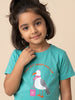 Nautinati Girls' Pack of 2 Cotton Striped and Seagull Printed T-shirts
