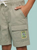 Nautinati Boys’ 100% Cotton Woven Gaming-theme Badge Cargo Shorts