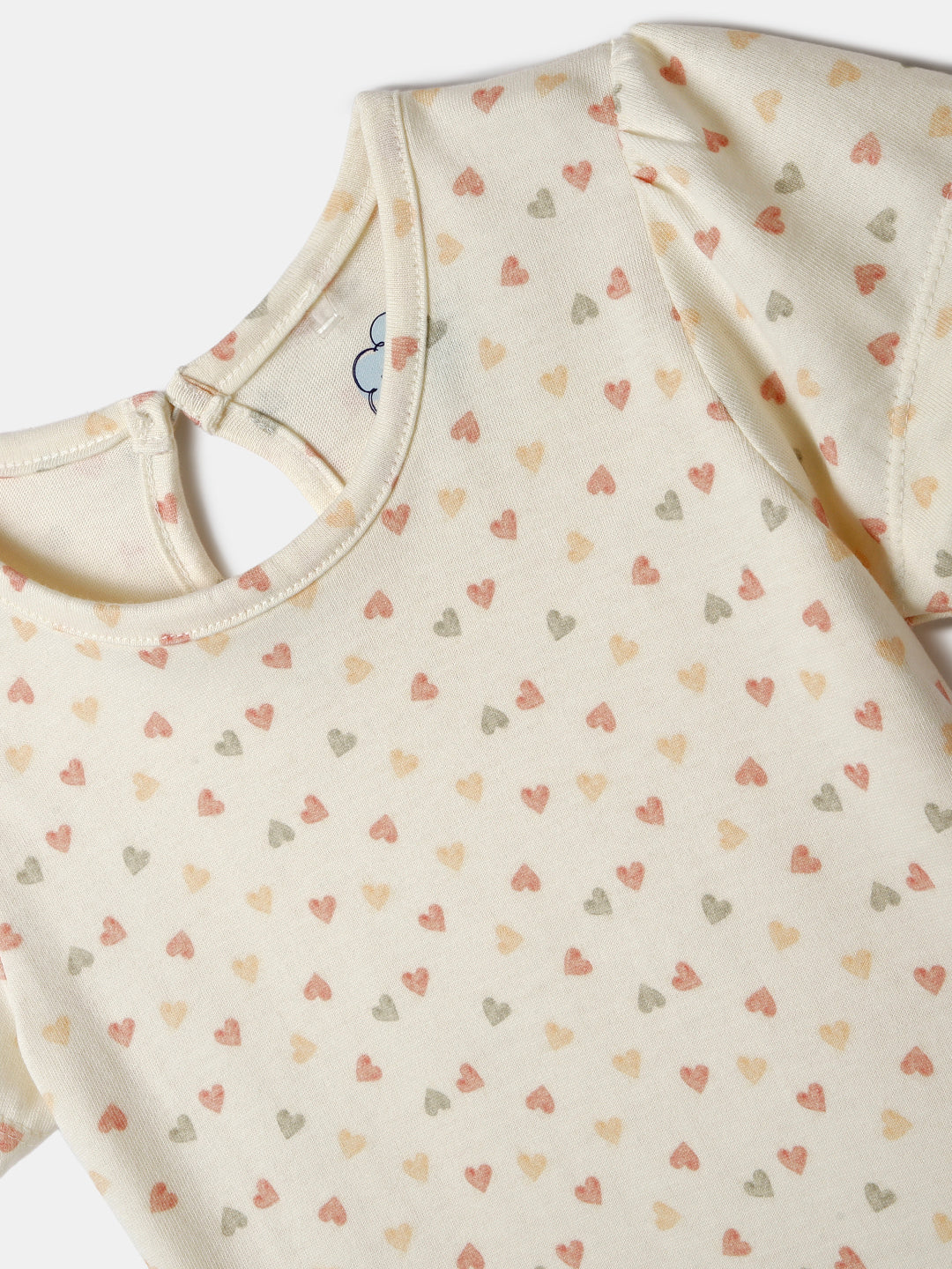 Nautinati Pack of 2 Off-white and Blue Printed Tops for Girls