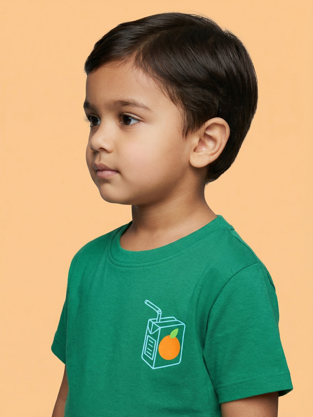 Nautinati Boys' 100% Cotton Front & Back Puff Print Oversized Crew Neck T-shirt