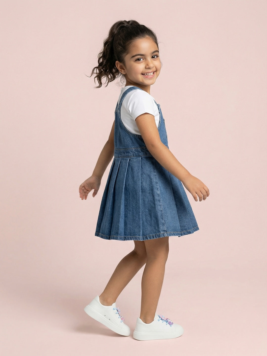Nautinati Baby Girls Pinafore Co-ord Set