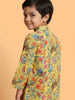 Boys' 100% Cotton Festive Forest-print Resort Style Kurta & Pyjama Set