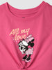 Nautinati Cotton Pink Mickey Mouse T-shirt for Girls