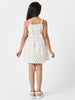 Nautinati Girls’ White Poplin Cotton Sleeveless Dress
