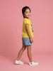 Nautinati Girls' 100% Cotton Crew Neck Disney Minnie Mouse & Daisy Placement Print T-shirt