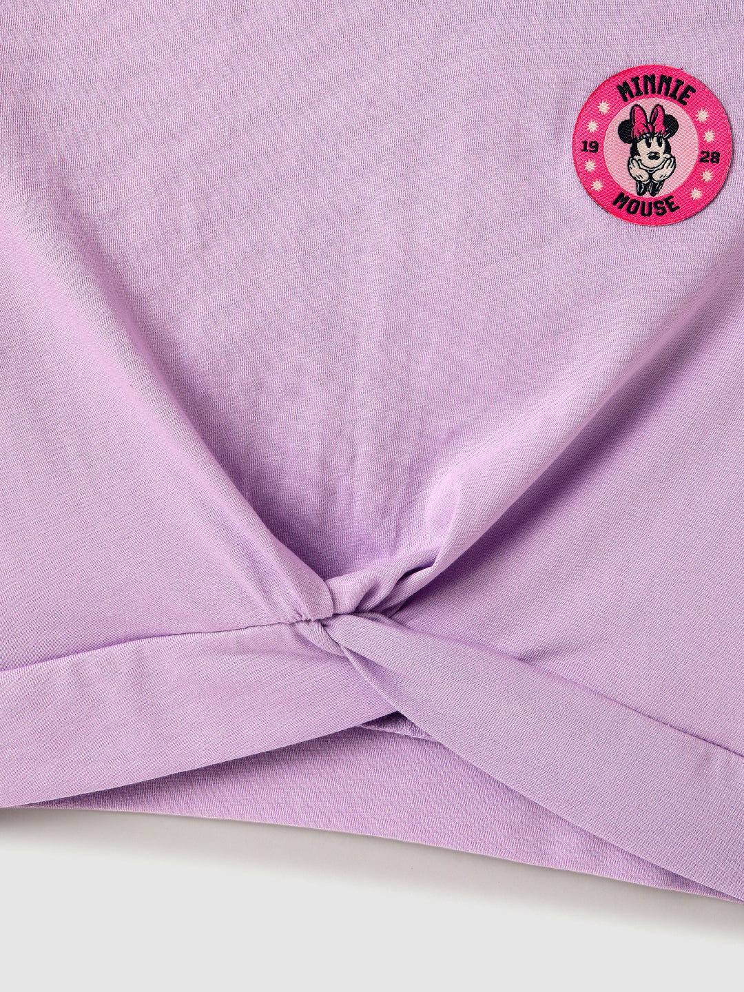 Nautinati Cotton Purple Minnie Mouse T-shirt for Girls