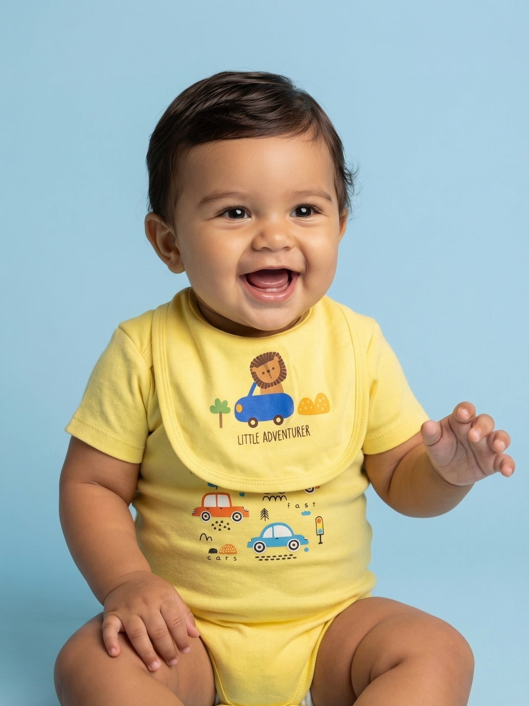 Nautinati Baby Pure Cotton  All-over & Placement Print 5-pieces Gift Set