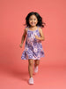 Nautinati Girls' 100% Cotton All-over Floral Print A-line Dress