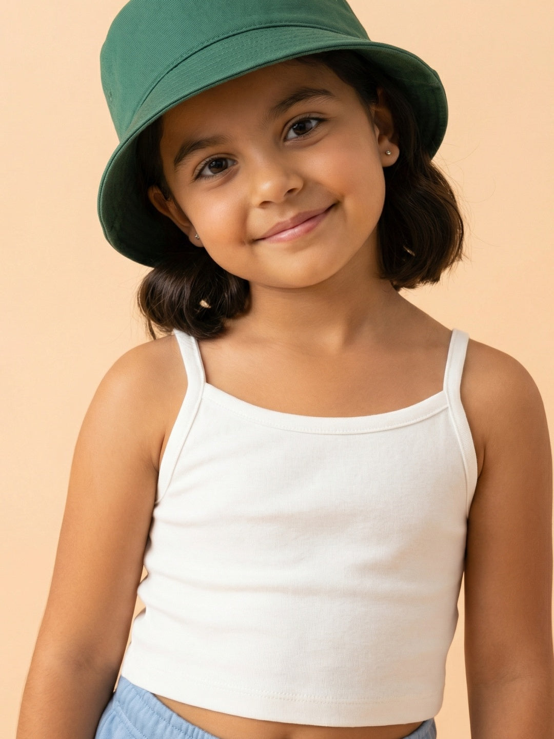 Nautinati Girls' 100% Cotton Pack of 2 Solid Essentials Camisoles