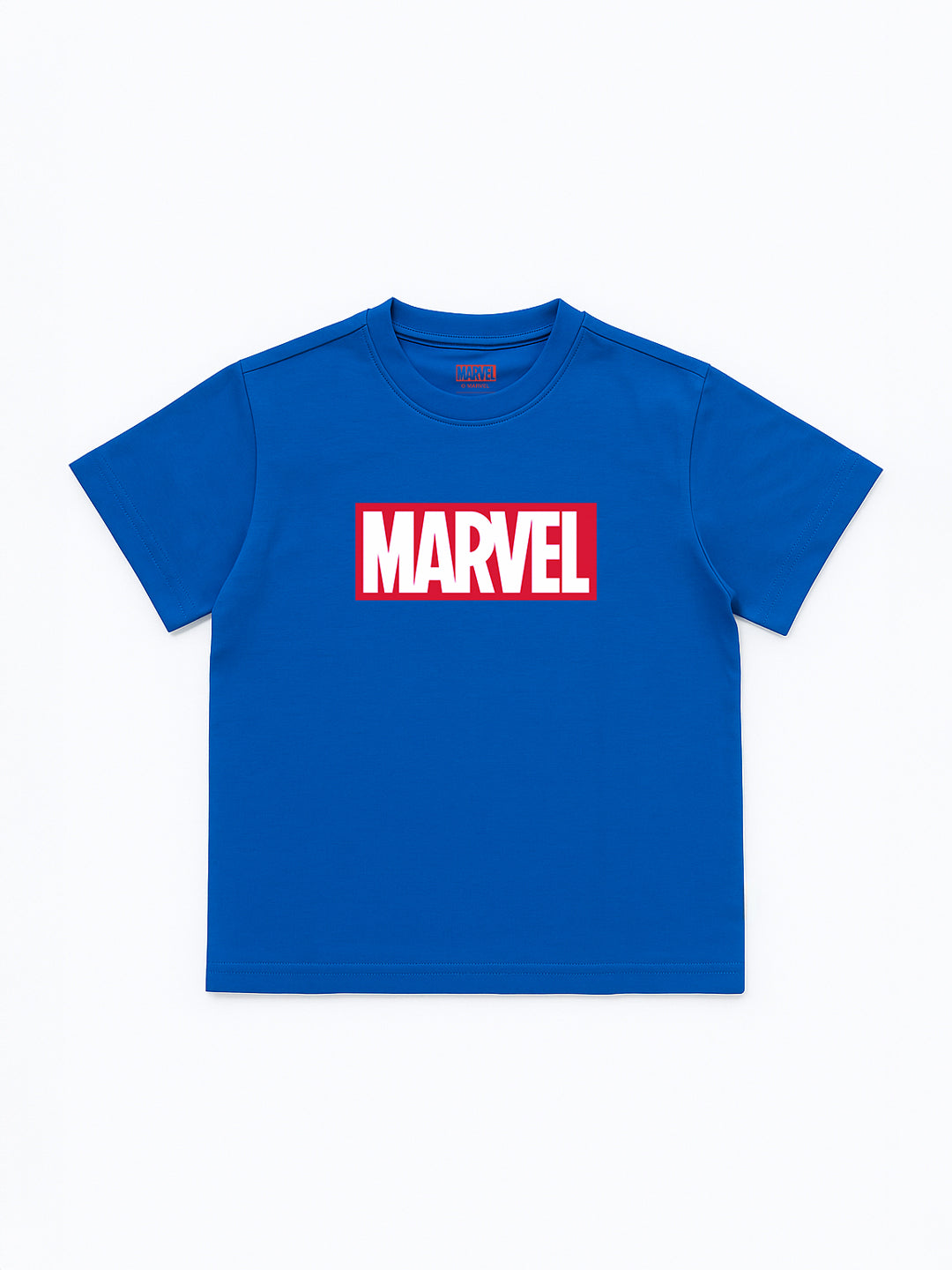 Nautinati Pack of 2 Orange and Blue Marvel Captain America Printed T-shirts for Boys