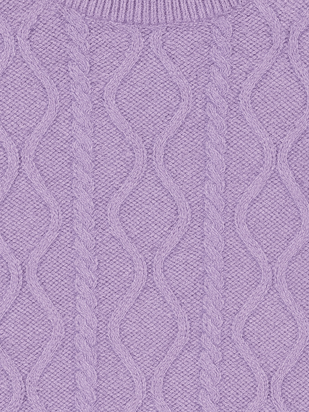 Nautinati Lavender Cable-Knit Sweater For Girls