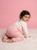 Nautinati Baby Girls' Cotton Floral Embroidered Jumpsuit with Peter Pan Collar and Snap Buttons