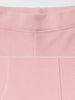 Nautinati Baby Pink Cotton Lycra Rib Fitted & Flared Leggings For Girls