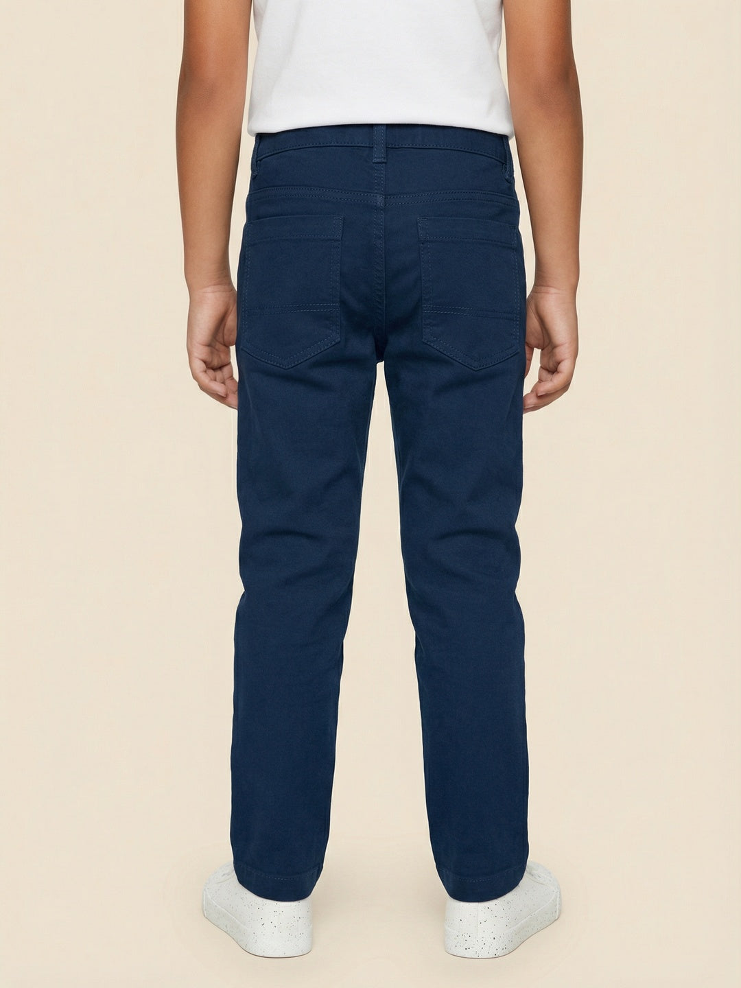 Nautinati Boys 100% Cotton Solid Relaxed Fit Twill Woven Carpenter Pants with Side Adjuster & Utility Pockets