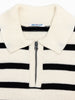 Nautinati Black And Off-White Striped Flat-Knit Sweater For Boys