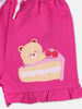 Nautinati Girlsâ€™ Terry Cotton Cake and Bear Printed Shorts