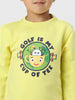 Boys Graphic Printed Yellow Pullover Sweatshirt