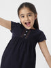 UNICORN EMBROIDERD FIT & FLARED CORDUROY DRESS