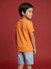 Nautinati Boys' 100% Cotton Crew Neck Disney Mickey Mouse Placement Print T-shirt