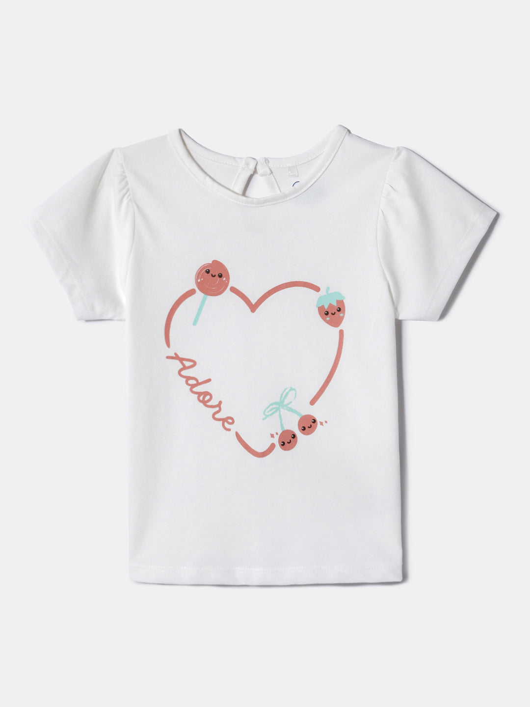Nautinati Girls' Cotton Printed Tops | Pack of 2 | Age 0 - 2 Years