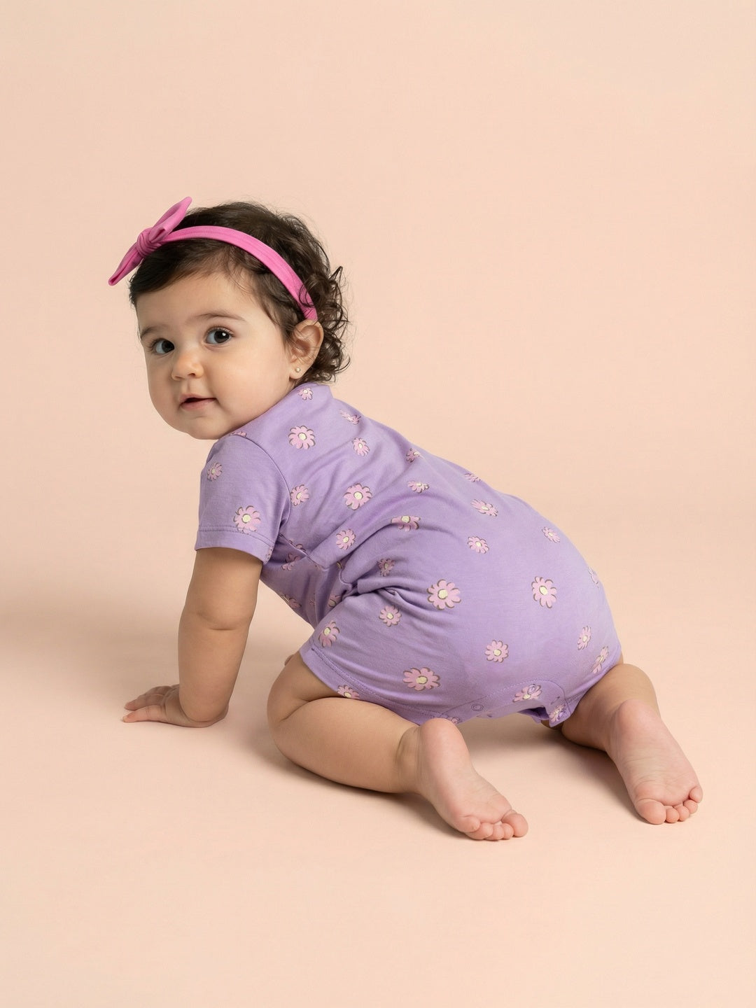 Nautinati Baby Girls' 100% Interlock Cotton Disney Winnie the Pooh Print Romper