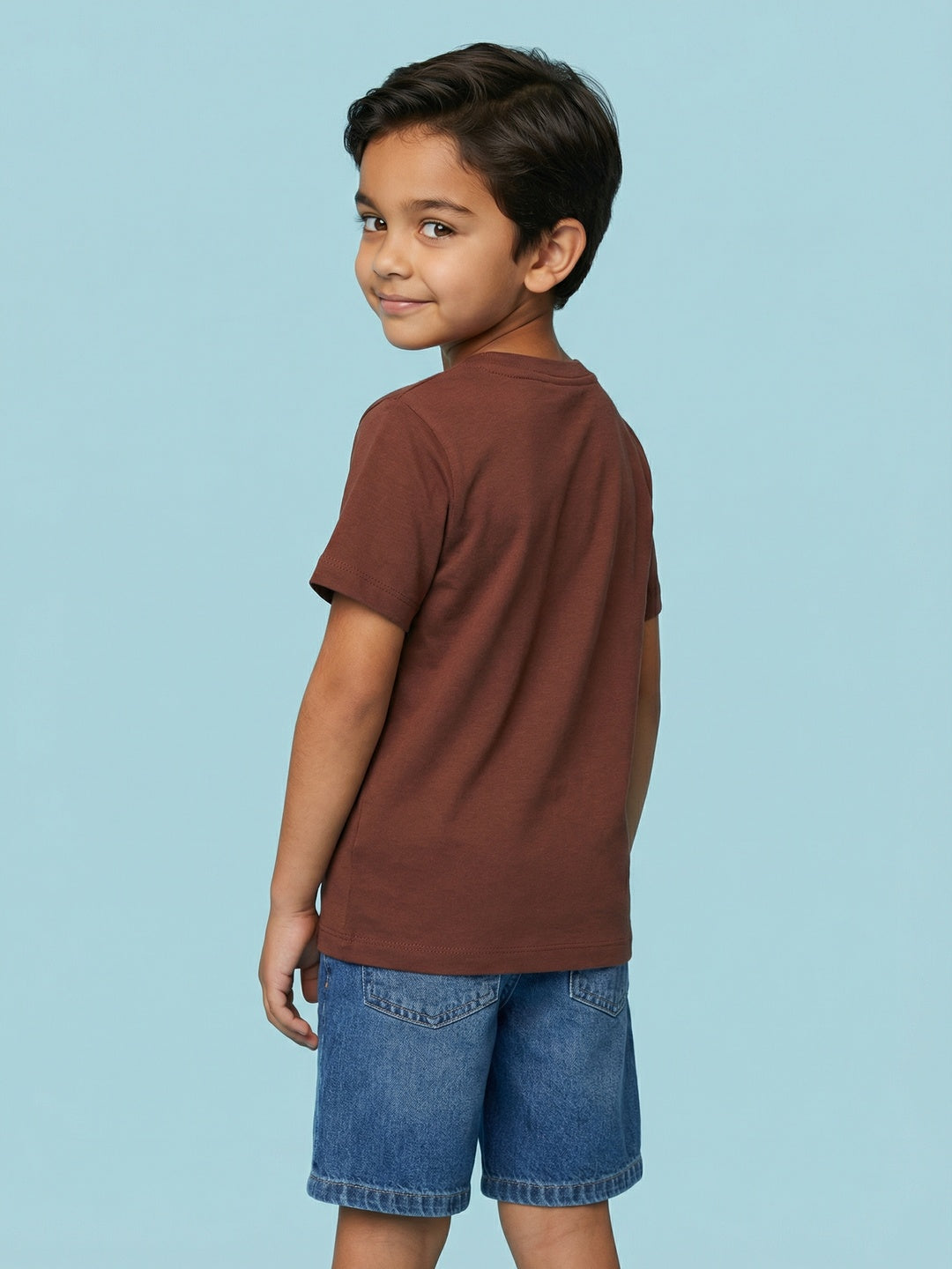 Nautinati Boys' 100% Cotton Pack of 2 All-over & Chest Fruit Print Crew Neck T-shirts