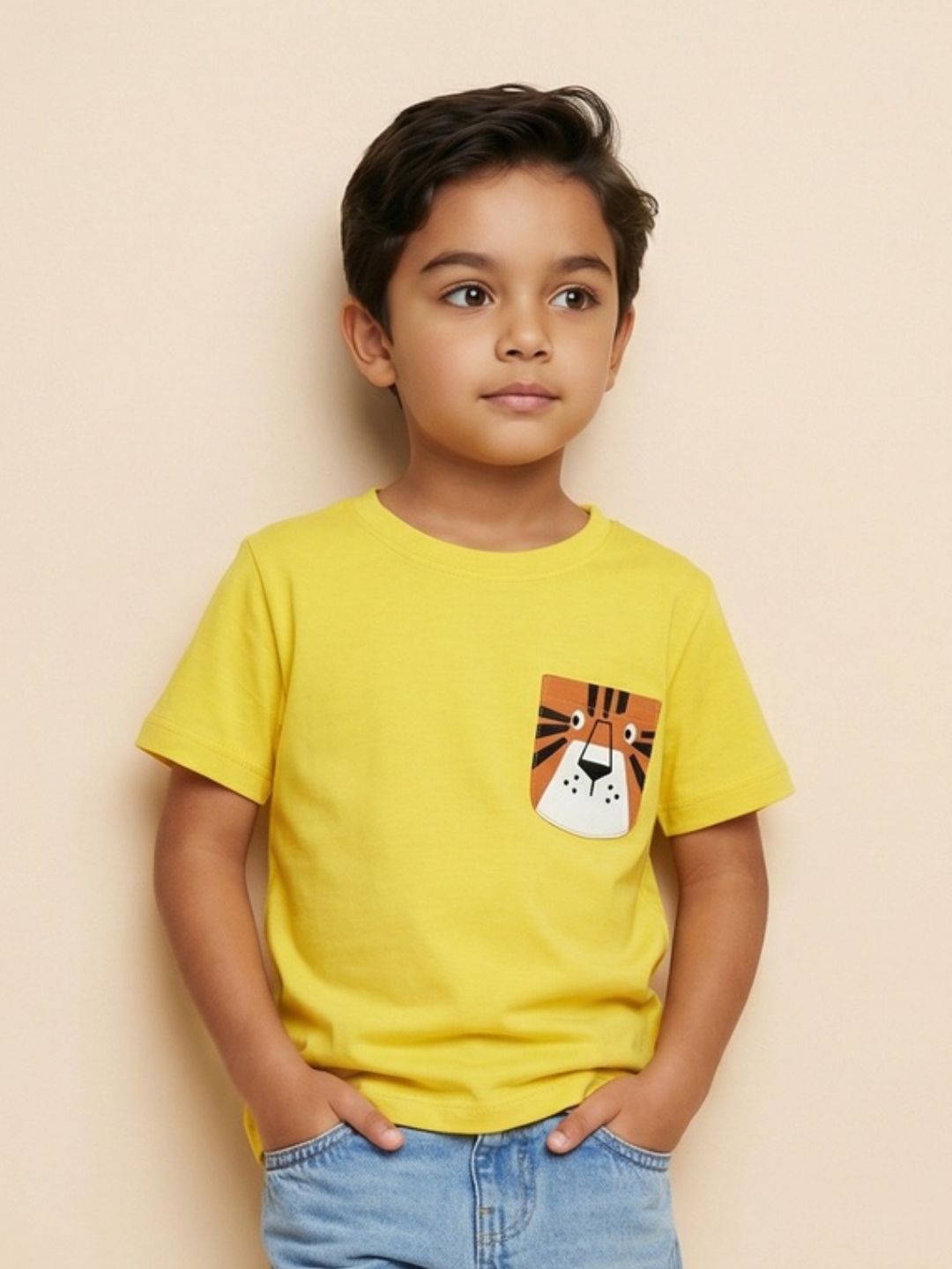 Nautinati Boys' Cotton All-over Animal Printed T-shirt Pack of 3