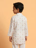 Boys' 100% Cotton Festive Resort Style Pastel Tropical Print Kurta & Pyjama Set
