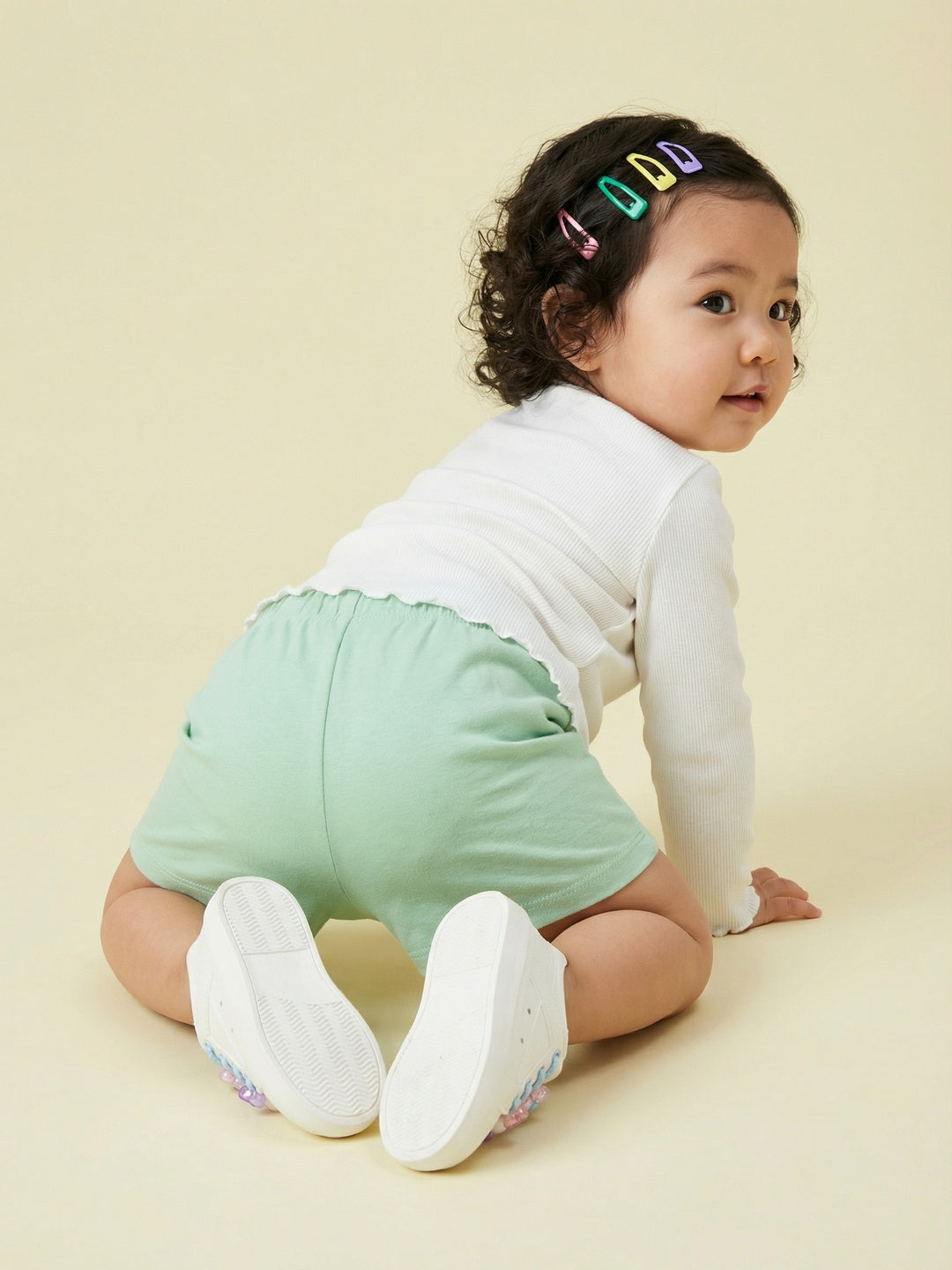 Nautinati Baby Girls' 100% Cotton Pack of 2 Disney Winnie the Pooh Placement Print Shorts