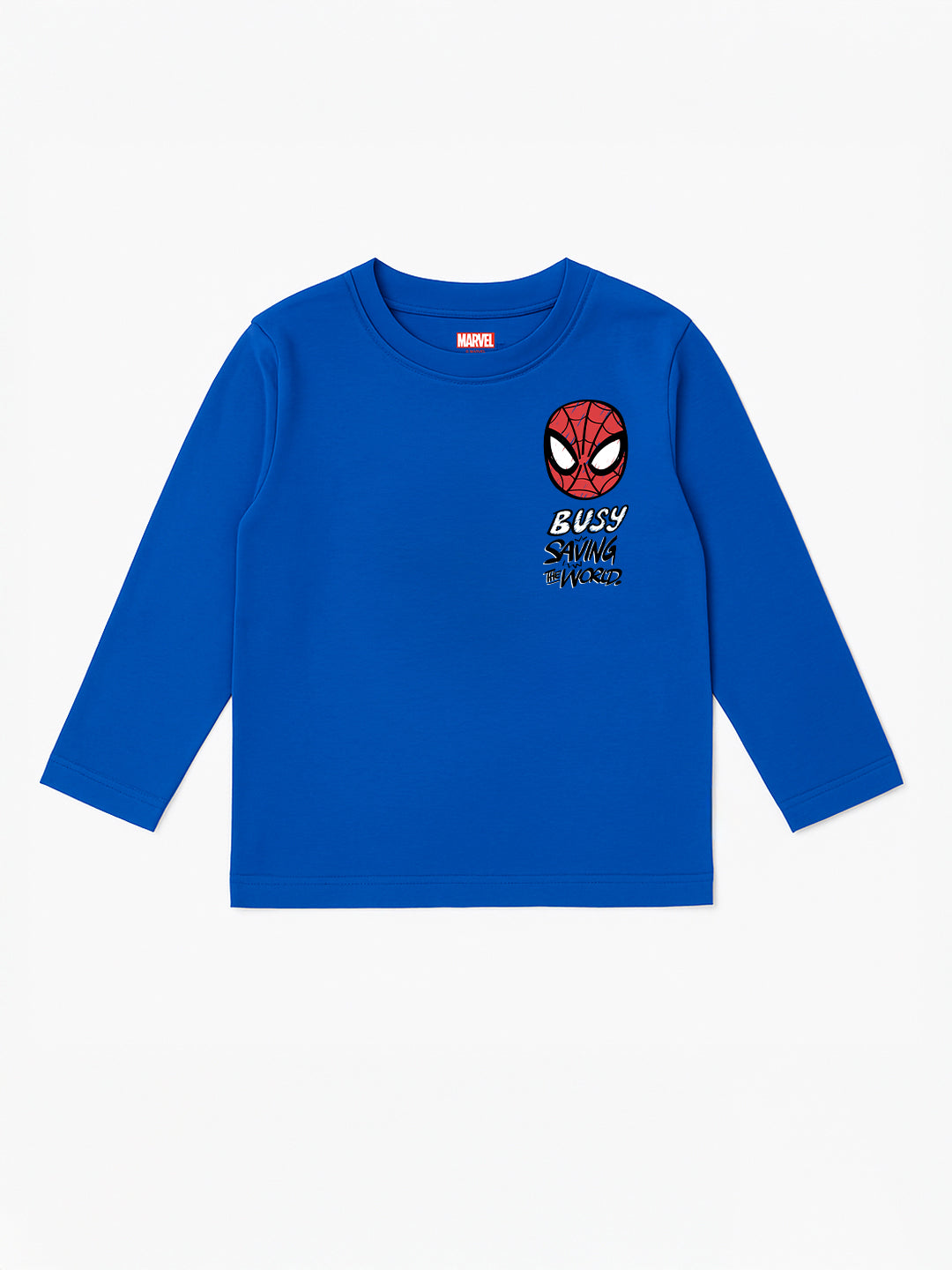 Nautinati Pack Of 3 Orange, Yellow & Blue Cotton Spiderman T-Shirts For Boys