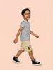 Nautinati Boys’ 100% Cotton Solid Cargo Shorts with Functional Strap & Buckle Details