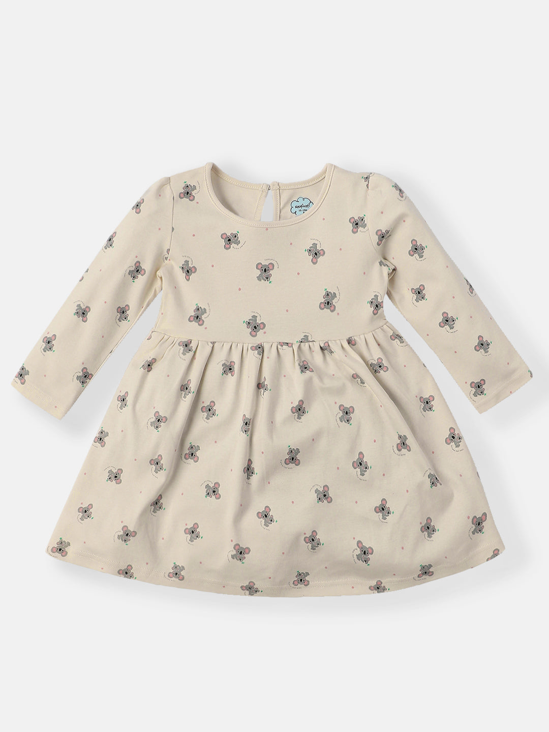 Nautinati Infants Mouse Print Soft Cotton Pack of 2 Dresses