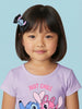 Nautinati Girls Lilo & Stitch Printed Regular Fit Round Neck T-shirt and Shorts Set