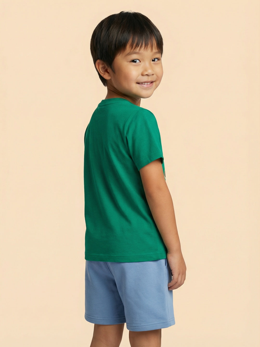 Nautinati Boys' 100% Cotton Crew Neck Disney Mickey Mouse Racing Placement Print T-shirt