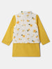 Nautinati Boys' Cotton Festive Kurta Pyjama With Jacket Set | Block Print Jacket | Age 2-10 Years