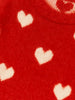 Nautinati Red Heart Print Sweater Dress