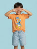 Nautinati Boys' 100% Cotton Crew Neck Disney Donald Duck Placement Print T-shirt
