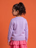 Nautinati Girls Relaxed Fit Poodle & Polka  Round Neck Jacquard Knit Sweater
