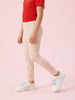 Nautinati Girls' 100% Cotton Pack of 2 All-over Heart Print & Striped Regular Fit Leggings