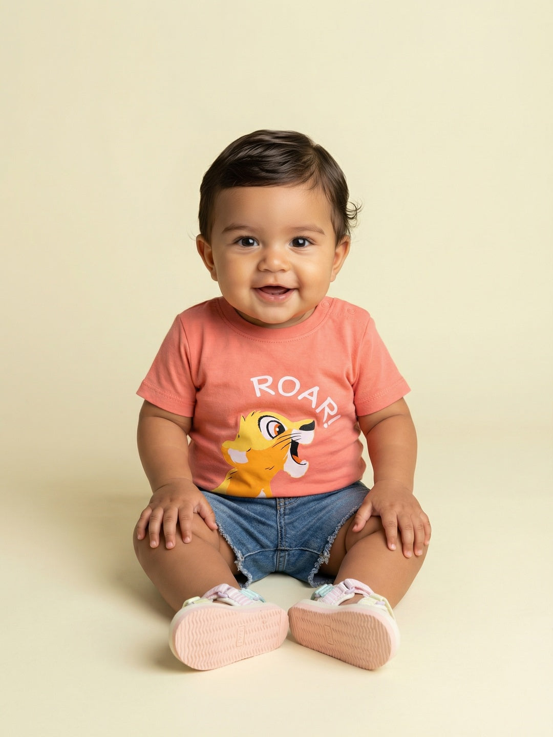 Nautinati Boys' Cotton Disney King Simba Printed T-shirt