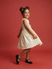Nautinati Girls' 100% Cotton Disney Minnie Mouse Placement Print & Polka Dot Print Dress