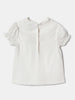 Nautinati Embroidered White Top and Red Shorts Set for Girls